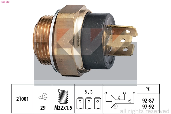 Temperature Switch, radiator fan (550 612)
