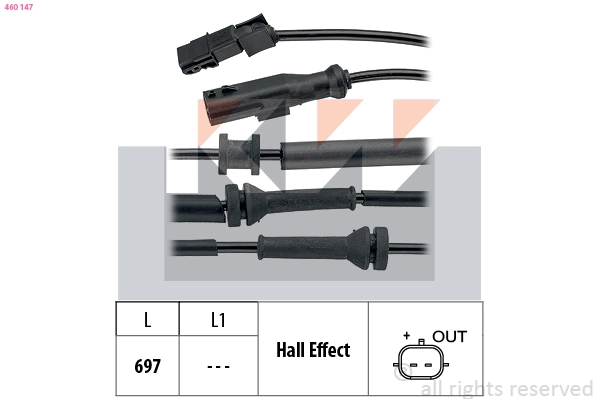 Sensor, wheel speed (460 147)