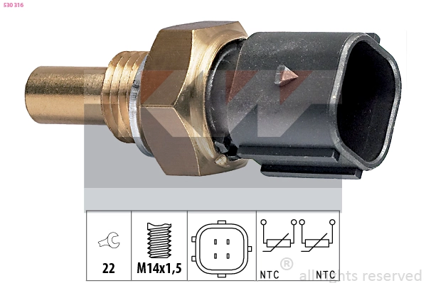 Sensor, coolant temperature (530 316)