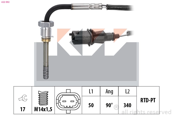 Sensor, exhaust gas temperature (422 092)