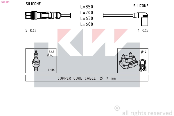 Ignition Cable Kit (360 601)