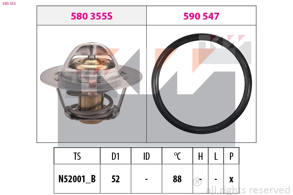 Thermostat, coolant (580 355)