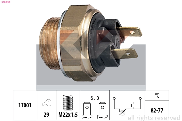 Temperature Switch, radiator fan (550 030)