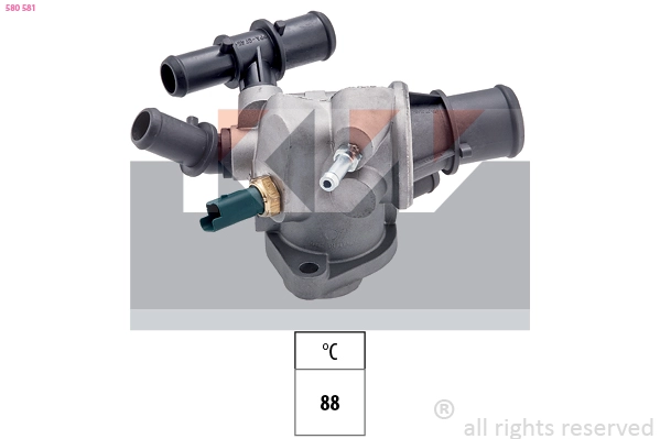 Thermostat, coolant (580 581)