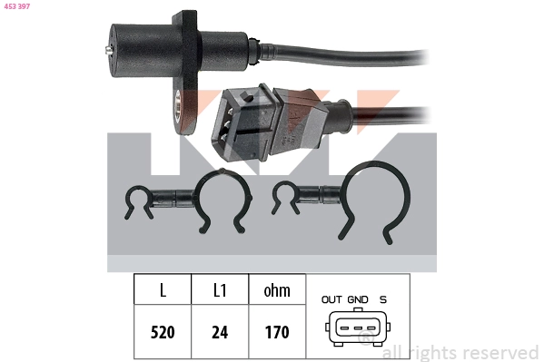 Sensor, crankshaft pulse (453 397)