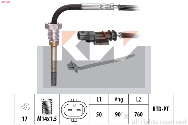 Sensor, exhaust gas temperature (422 360)
