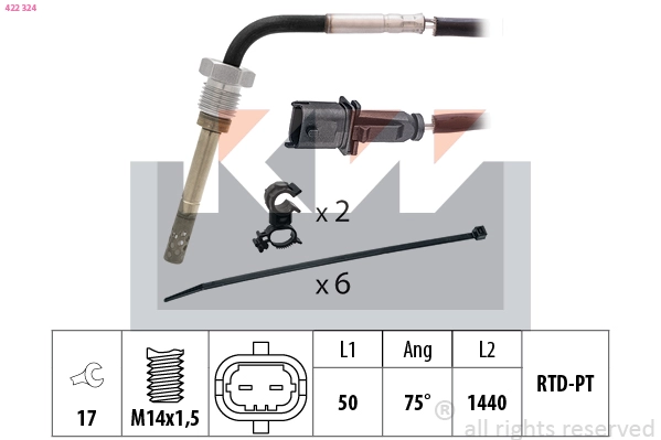 Sensor, exhaust gas temperature (422 324)