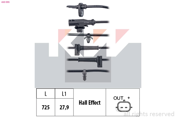 Sensor, wheel speed (460 095)