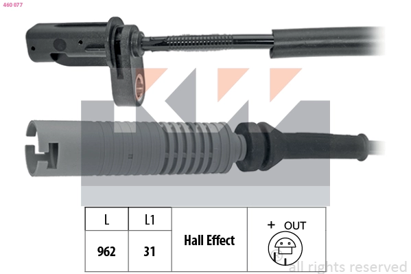 Sensor, wheel speed (460 077)