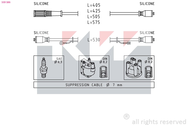 Ignition Cable Kit (359 386)