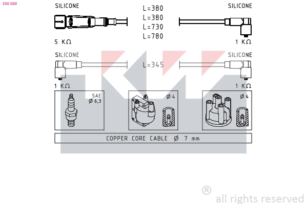 Ignition Cable Kit (360 569)