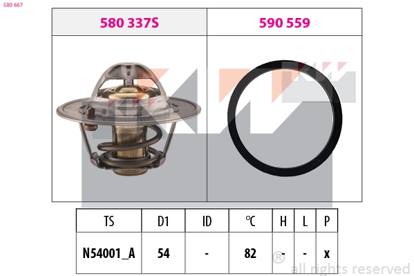 Thermostat, coolant (580 667)