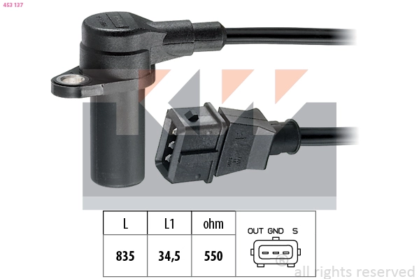 Sensor, crankshaft pulse (453 137)