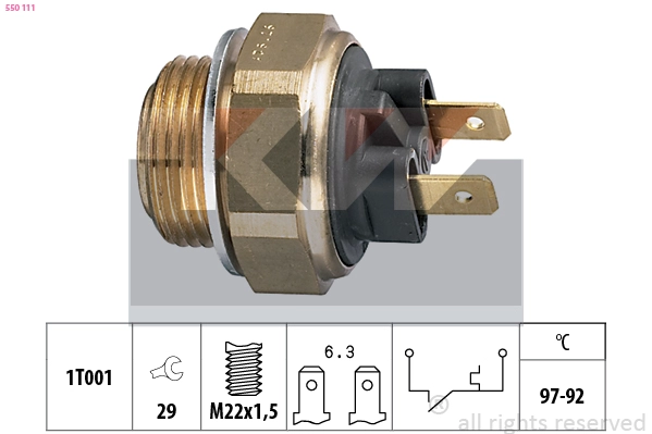 Temperature Switch, radiator fan (550 111)