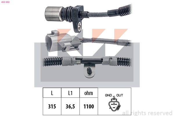Sensor, crankshaft pulse (453 502)