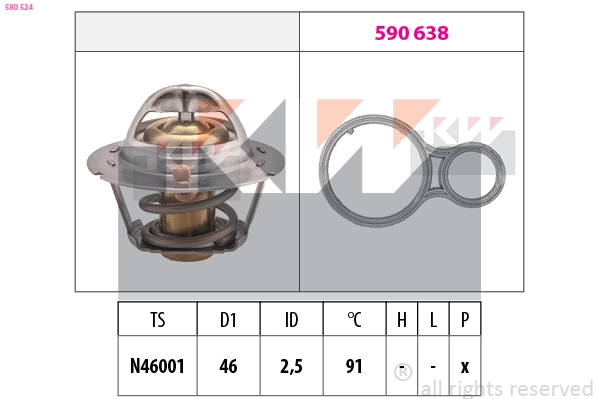 Thermostat, coolant (580 524)