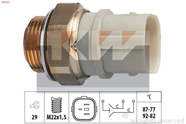 Temperature Switch, radiator fan (550 651)