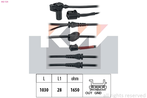 Sensor, wheel speed (462 124)