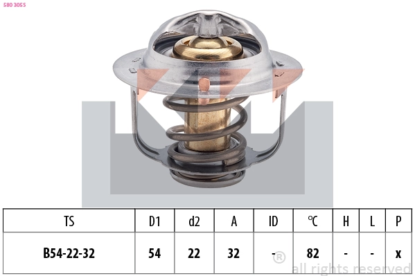 Thermostat, coolant (580 305S)