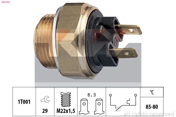 Temperature Switch, radiator fan (550 018)