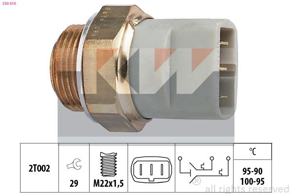 Temperature Switch, radiator fan (550 616)