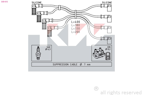 Ignition Cable Kit (359 615)