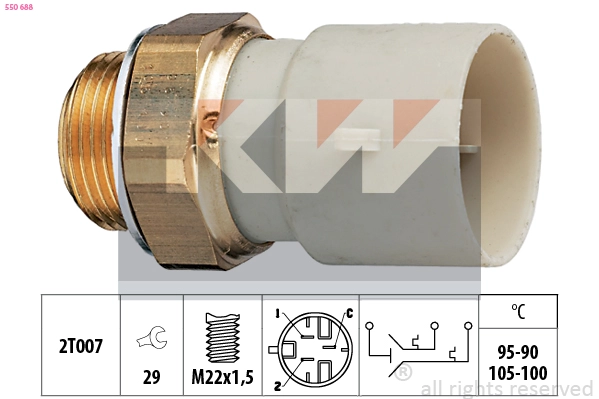 Temperature Switch, radiator fan (550 688)