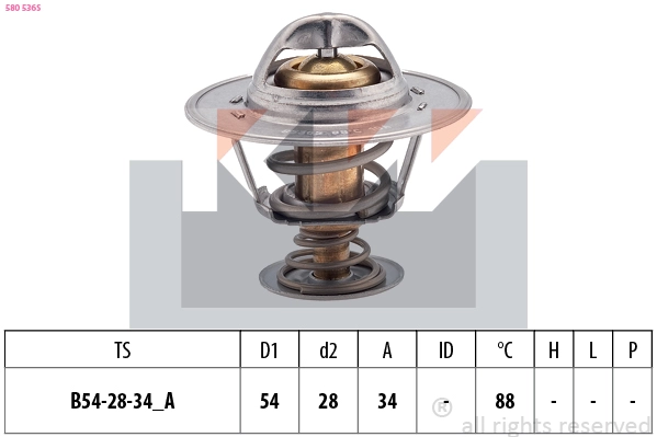 Thermostat, coolant (580 536S)