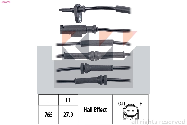 Sensor, wheel speed (460 074)