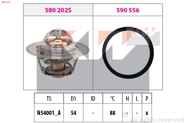 Thermostat, coolant (580 533)