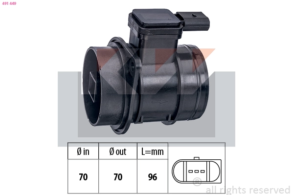 Mass Air Flow Sensor (491 449)