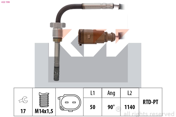 Sensor, exhaust gas temperature (422 198)