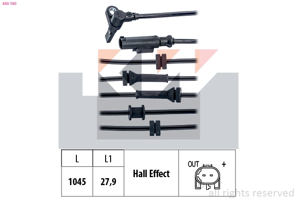 Sensor, wheel speed (460 160)