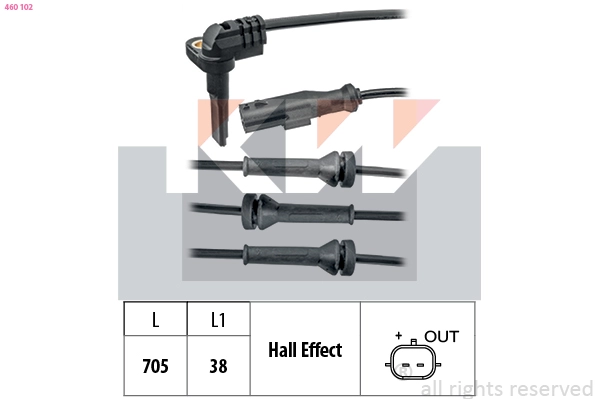 Sensor, wheel speed (460 102)