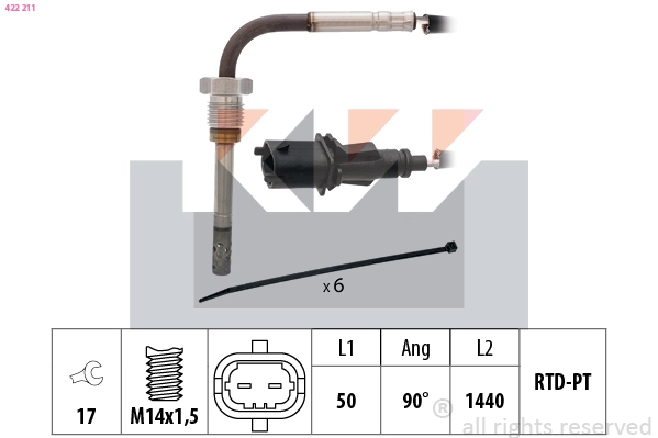 Sensor, exhaust gas temperature (422 211)