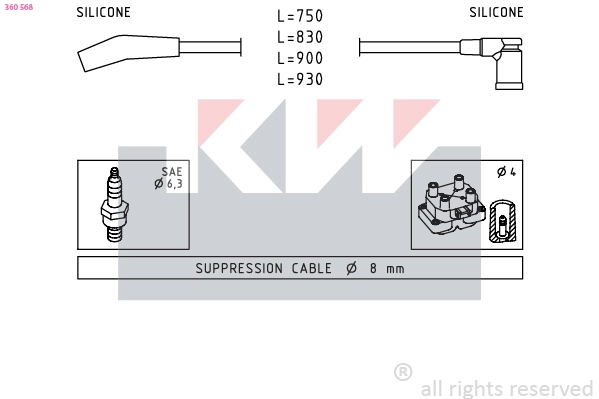 Ignition Cable Kit (360 568)