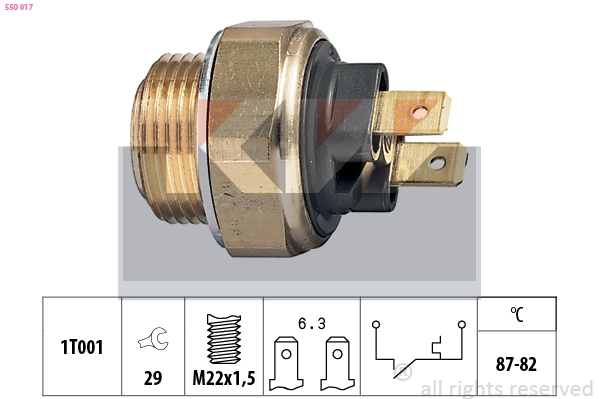 Temperature Switch, radiator fan (550 017)