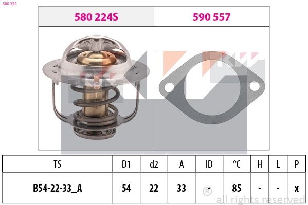Thermostat, coolant (580 335)
