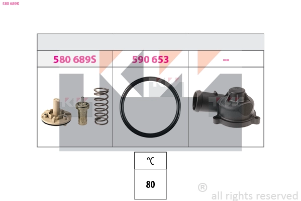 Thermostat, coolant (580 689K)