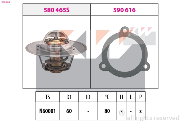 Thermostat, coolant (580 465)