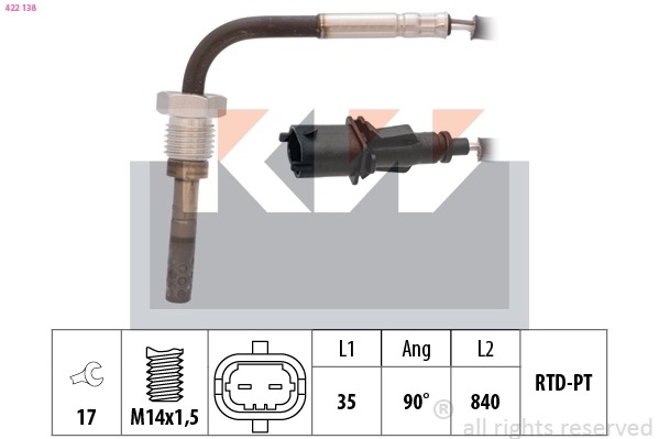 Sensor, exhaust gas temperature (422 138)