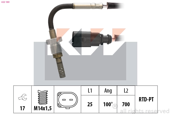 Sensor, exhaust gas temperature (422 180)