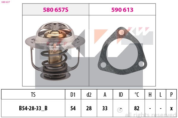 Thermostat, coolant (580 637)