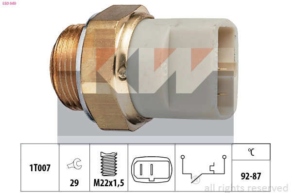 Temperature Switch, radiator fan (550 049)