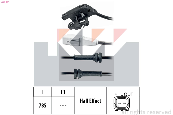 Sensor, wheel speed (460 031)