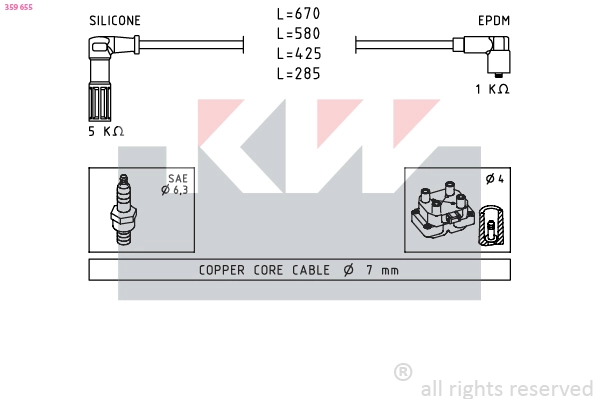 Ignition Cable Kit (359 655)