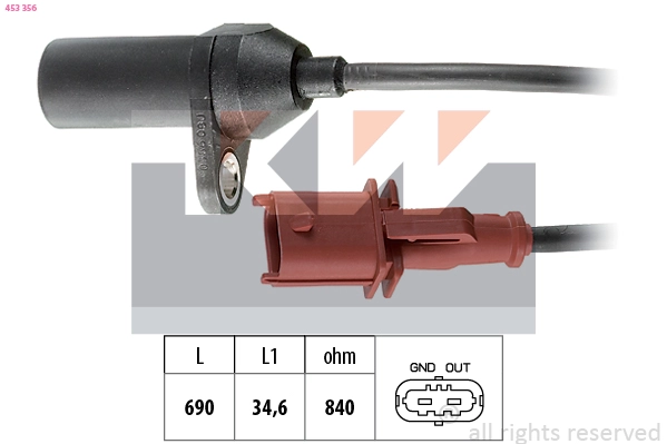 Sensor, crankshaft pulse (453 356)
