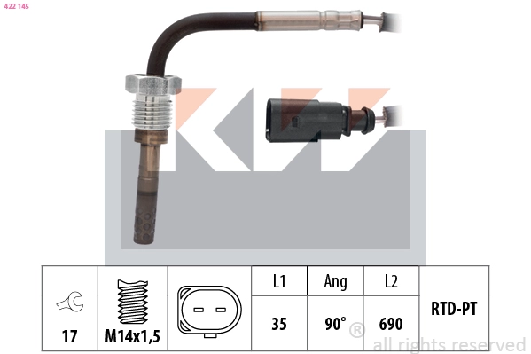 Sensor, exhaust gas temperature (422 145)