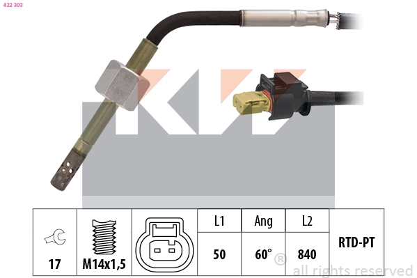 Sensor, exhaust gas temperature (422 303)