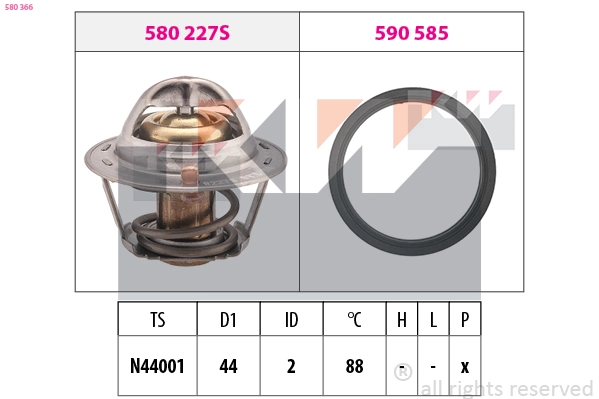 Thermostat, coolant (580 366)